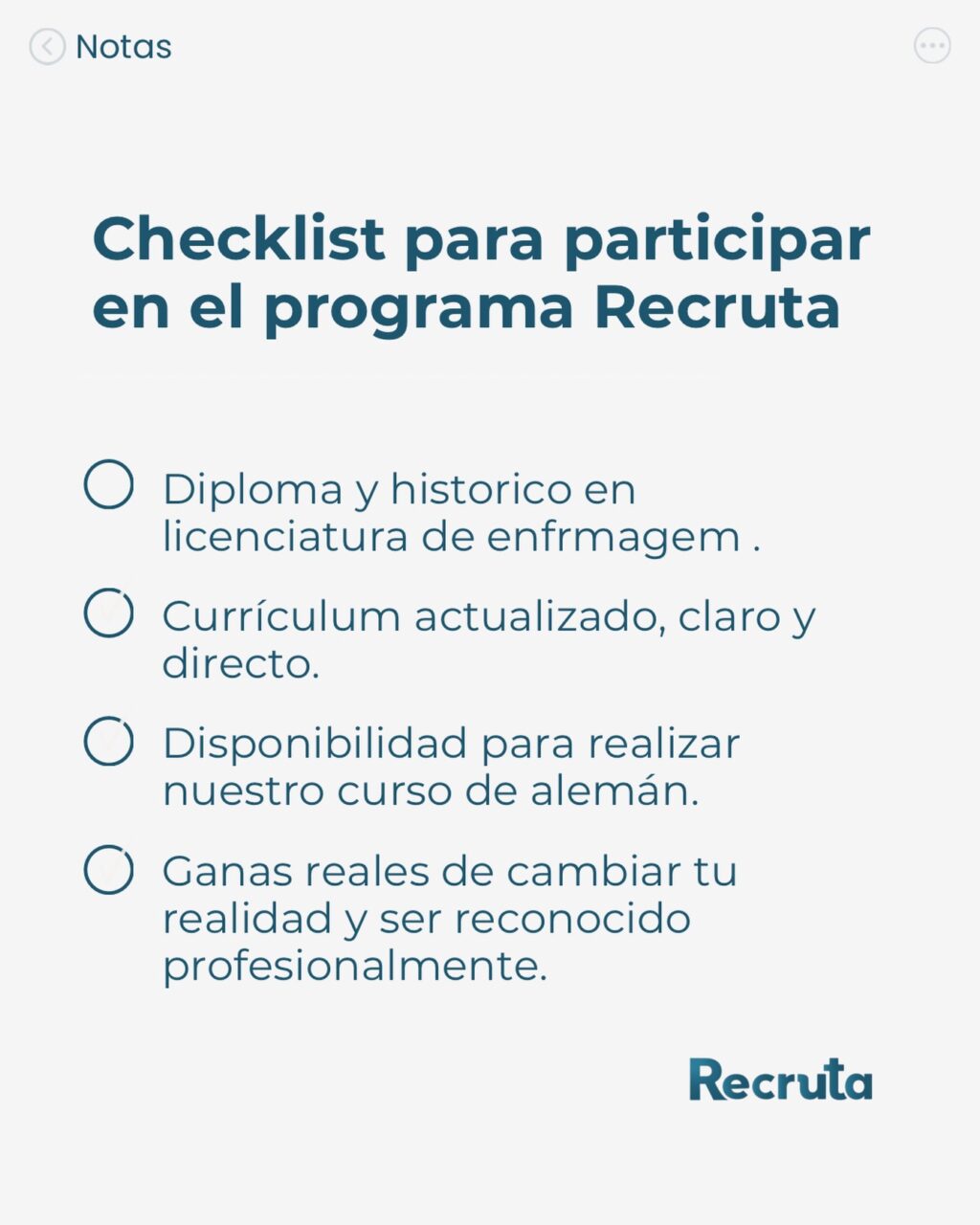 Instagram post from recruta.group. This post is in position 1.