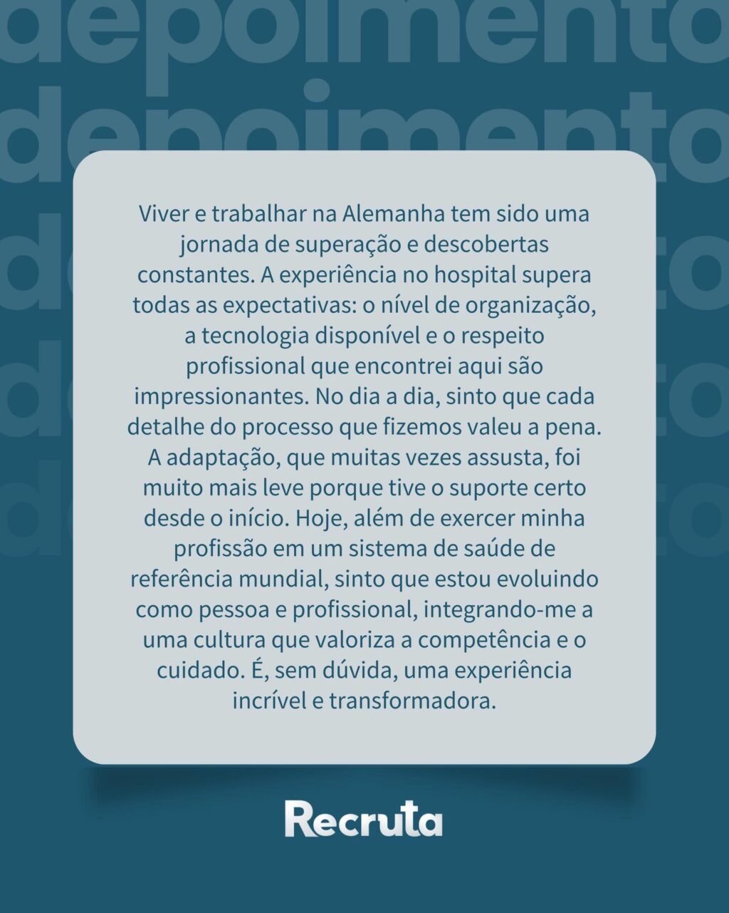 Instagram post from recruta.group. This post is in position 1.